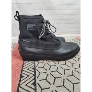 Sorel Cheyanne II Short Waterproof Duck Boots in Black, sz 11